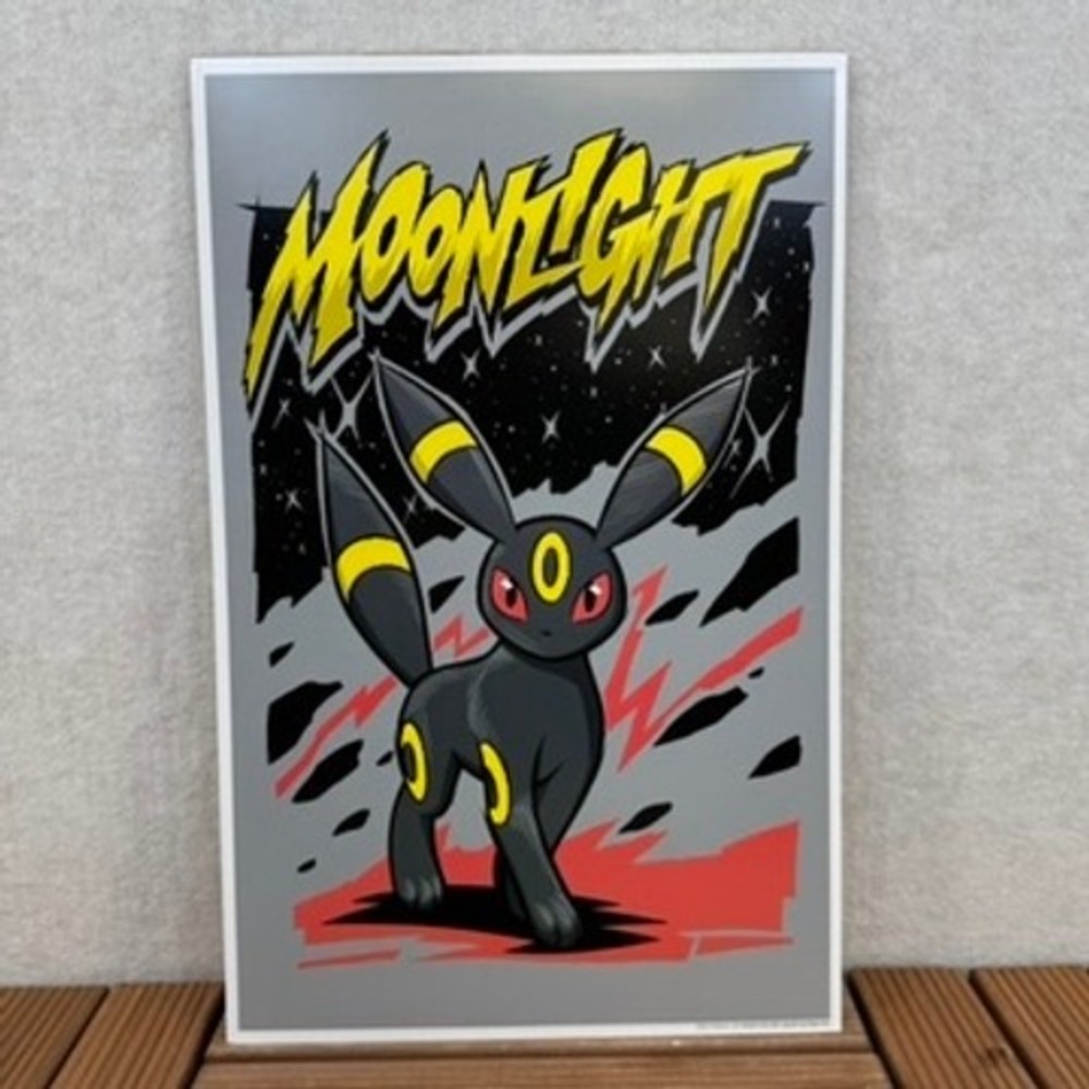 Pokemon Center Umbreon Moonlight Art Print Poster Wall Decor 11 x 17